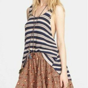 Free People Striped Sailor Knit Oversized Tank Top